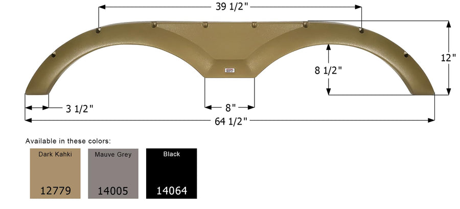 Fender Skirt ICON, Tandem, Forest River, FS2779, Mauve Grey