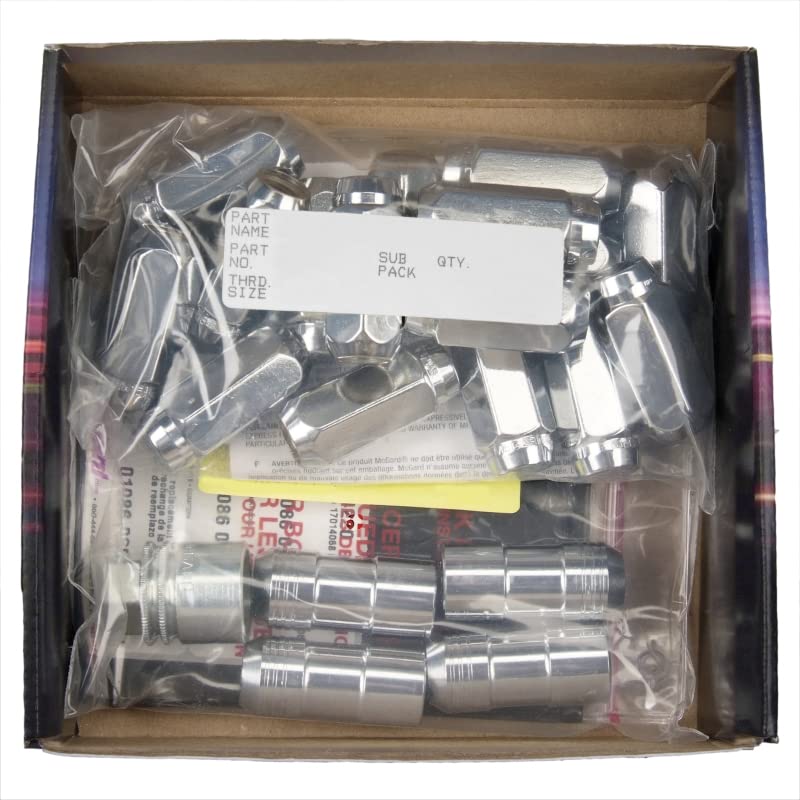 Chrome Cone Seat McGard 84620 Wheel Installation Kit (M14 x 1.5 Thread Size) - for 6 Lug Wheels