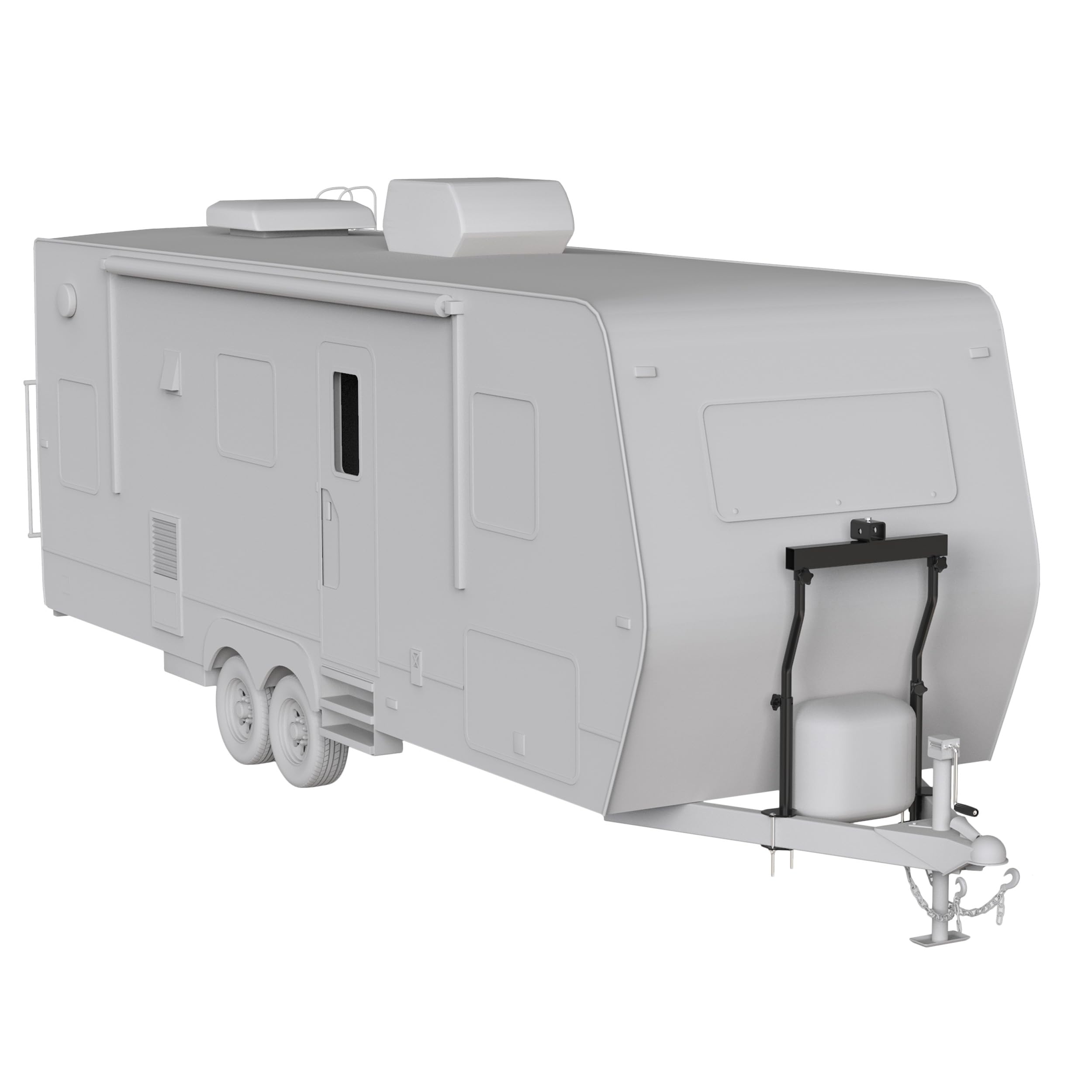 A-Frame Arvika Trailer Hitch Mount Adapter, 2 Inch Hitch Adapter Front-Mounted Trailer, Adjustable to Fit The Majority of Trailers