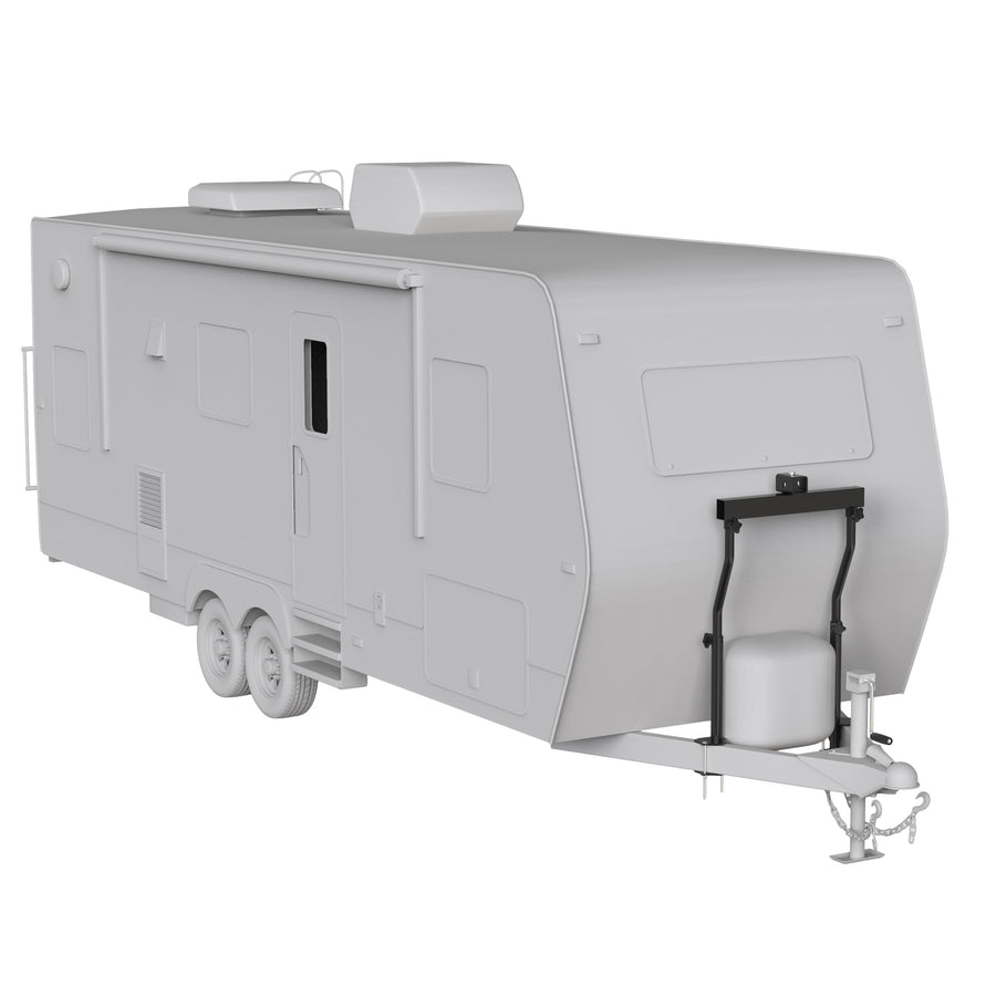 A-Frame Arvika Trailer Hitch Mount Adapter, 2 Inch Hitch Adapter Front-Mounted Trailer, Adjustable to Fit The Majority of Trailers