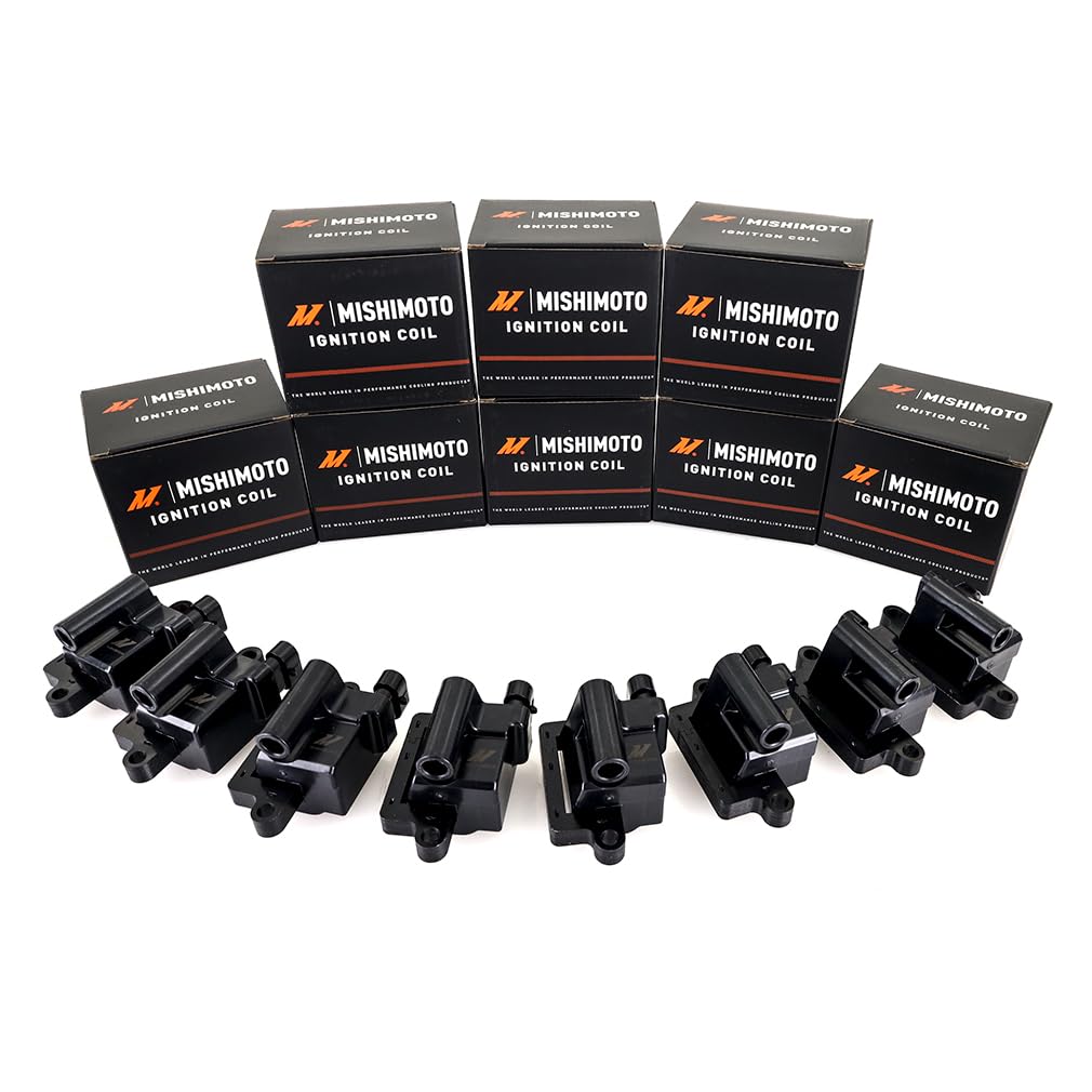 Mishimoto Ignition Coil, Set of 8 Compatible with GM L-Series Truck Engines 1999-2007