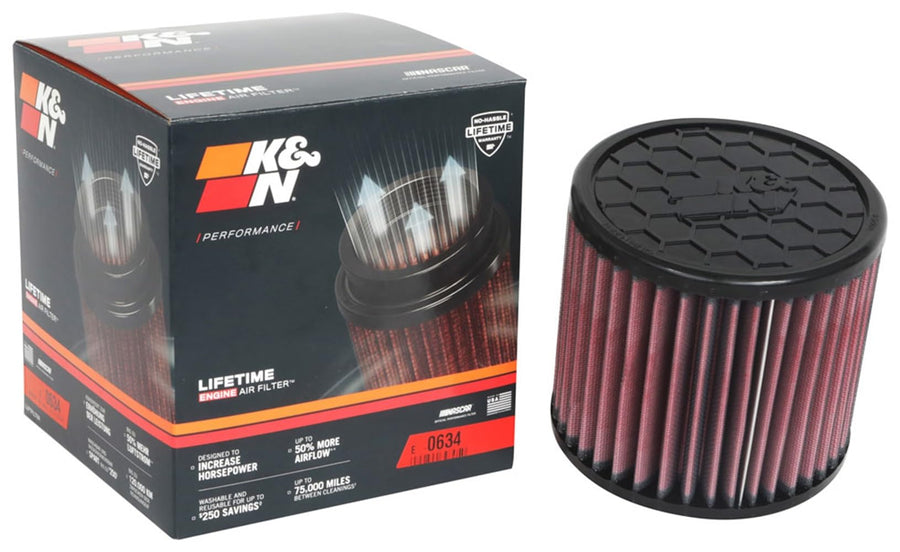 High-Flow K&N Original Lifetime Engine Air Filter: High Performance, Premium, Washable, Replacement Filter: Compatible with 2021 Ford Bronco, E-0634
