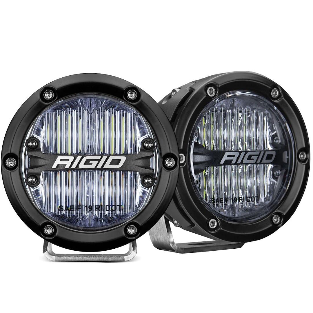 4 INCH RIGID SAE COMPLIANT PRO 36120-360-SERIES FOG LIGHT PAIR WHITE