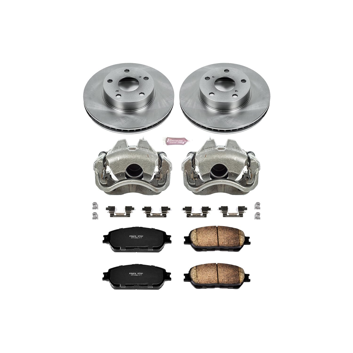 Power Stop KCOE5431 1-Click Autospecialty OE Replacement Brake Kit with Calipers For Toyota Tacoma 2005-2015 [Model Specific]