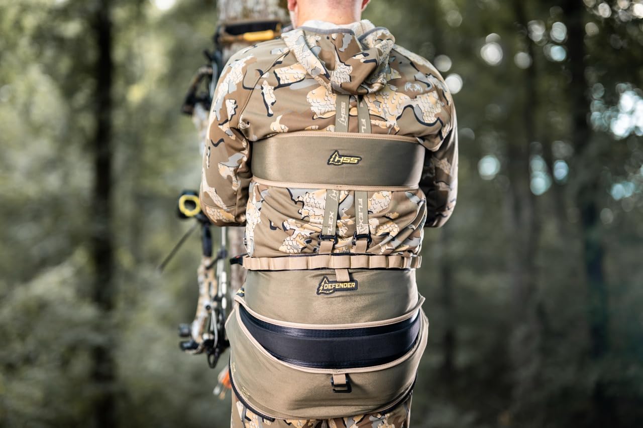 Hunter Safety System Backstrap: Back Support Ultralight for Saddle Hunting Comfort – Modular Hunting Essential for Tree Stand Hunts, Packs Small to Fit in Pocket, Reduces Fatigue on Long Hunts