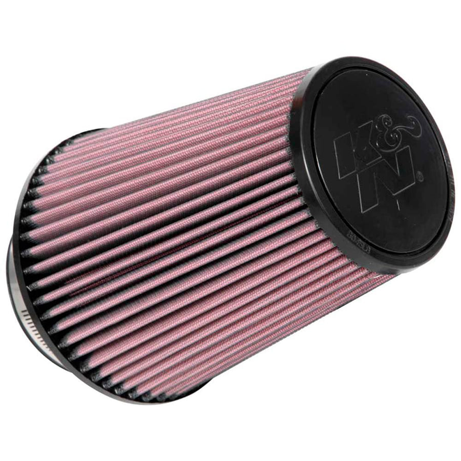 High-Flow K&N Original Lifetime Universal Clamp-On Air Filter: High Performance, Premium, Washable: Flange Diameter: 4 In, Filter Height: 8 In, Flange Length: 1.75 In, Shape: Round Tapered, RU-1027