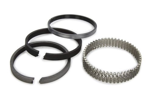 Premium Race Series JE Piston Rings, 4.560 in Bore, File Fit, 1/16 x 1/16 x 3/16 in Thick, Standard Tension, Ductile Iron, Plasma Moly, 8-Cylinder, Kit