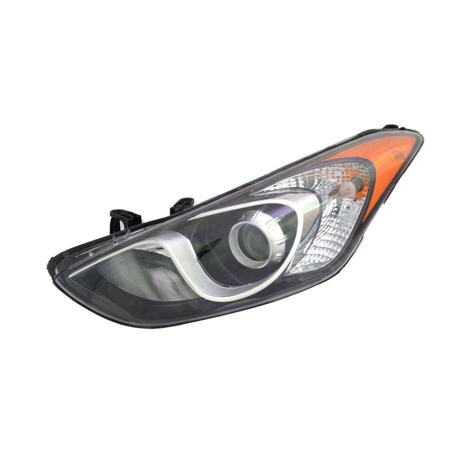 Left TYC Headlight Assembly Compatible with 2013-2017 Hyundai Elantra