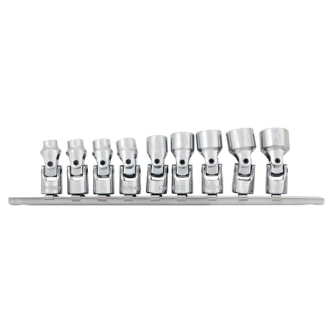 1/4-Inch Performance Tool W36981 9 Piece Drive Metric Flex Socket Set, Silver