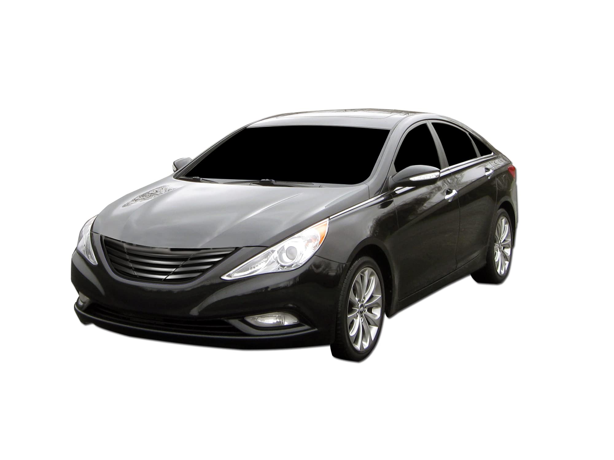 Horizontal Armordillo USA 7165410 Front Hood Grille - Matte Black Fits 2010-2014 Hyundai Sonata
