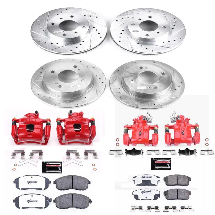 Power Stop Z26 KC751-26 Front & Rear Street Warrior Brake Kit Nissan For Nissan Sentra 2001 [Model Specific]