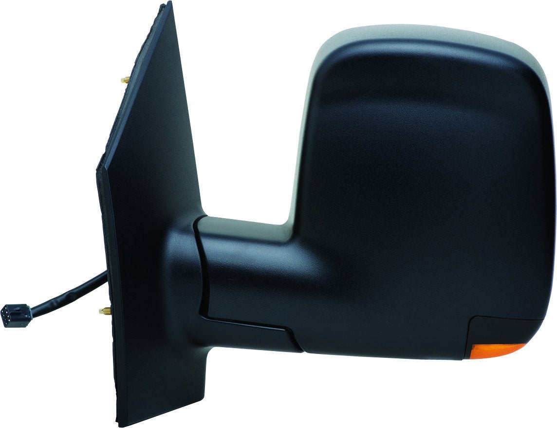 Fit System Side Driver Mirror for Chevy Express Full Size Van, GMC Savana Full Size Van, Textured Black, w/Turn Signal, Heated Power, Foldaway