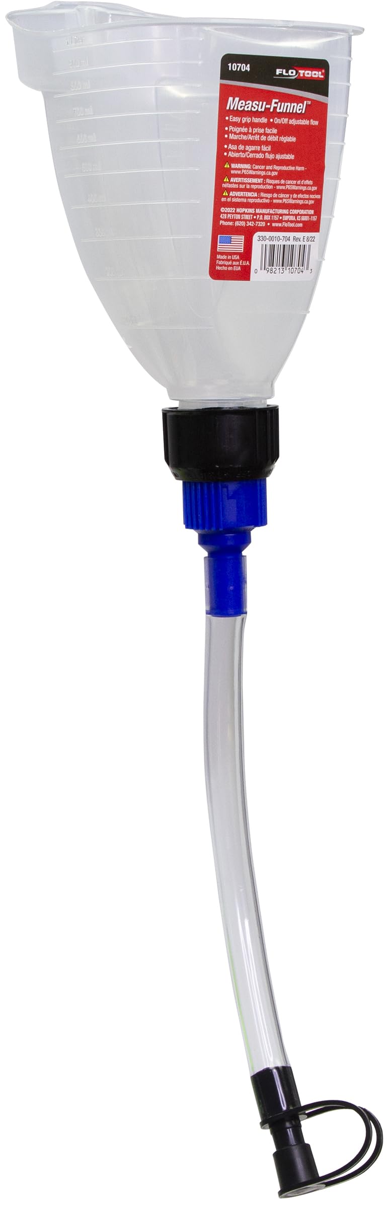 FloTool Hopkins 10704 Measu-Funnel with On/Off Spout, Black
