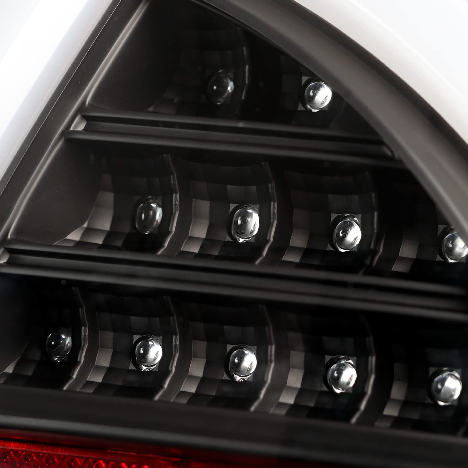 Black LED Bar Tail Lights SPEC-D TUNING Compatible with 2010-2012 Ford Fusion, Left + Right Pair Assembly