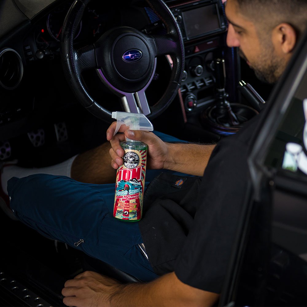 Chemical Guys Premium Air Freshener and Odor Eliminator AIR23504, Fresh Clean Scent, Great for Cars, Trucks, SUVs, RVs & More (JDM Squash Scent) 4 fl oz