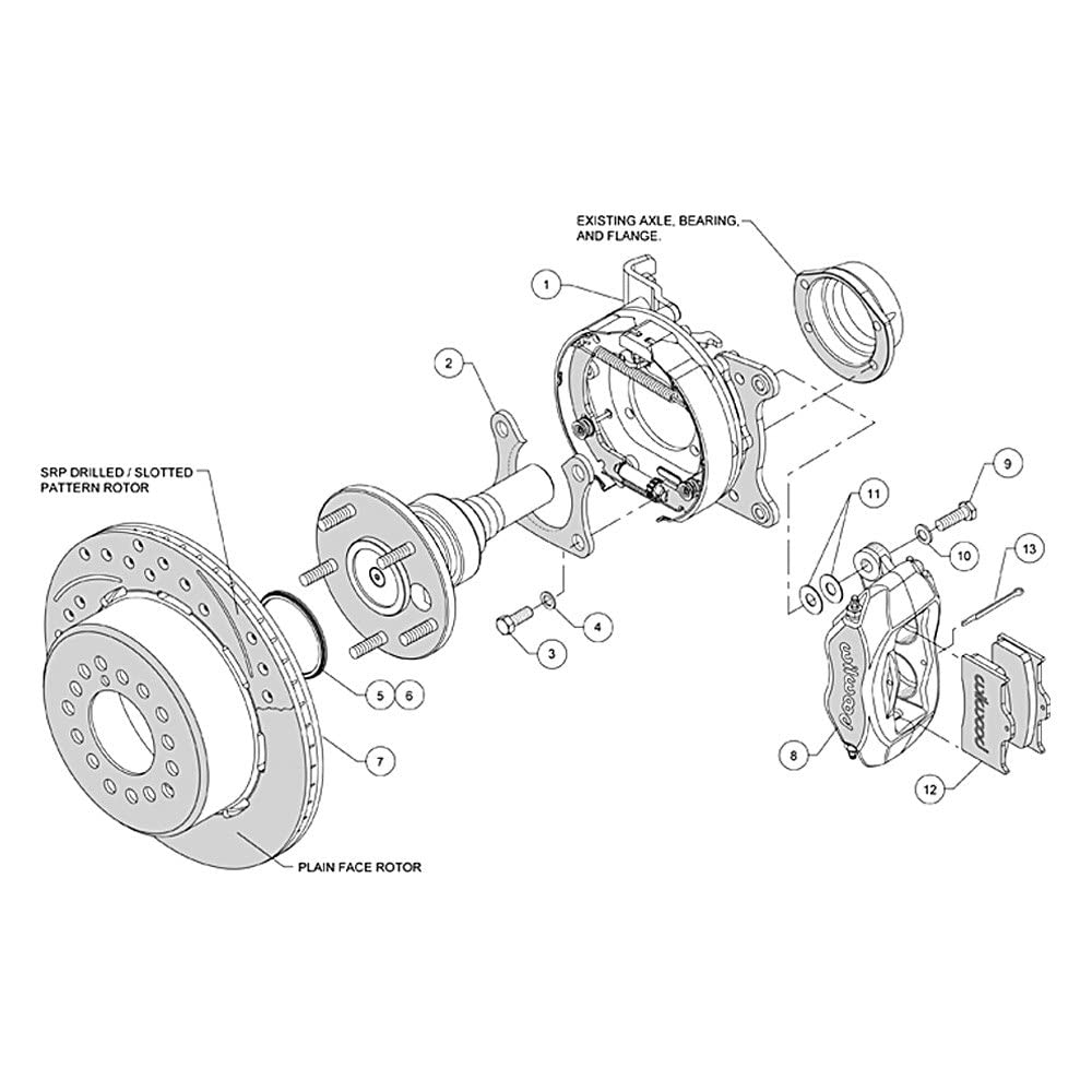 P/S Park Brake Kit, FDLI Drilled