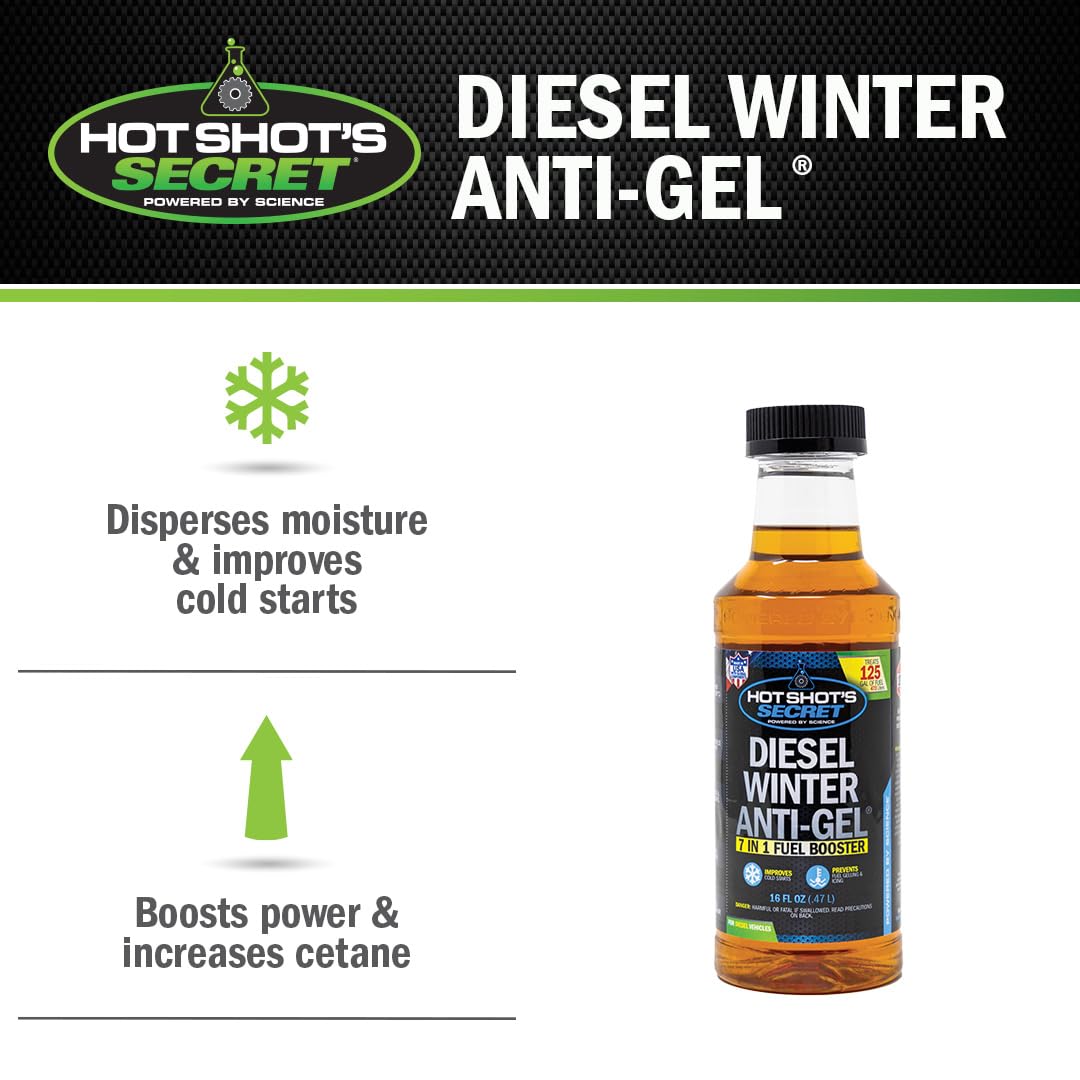 Diesel Winter Anti-Gel Hot Shot's Secret 16 Ounce Round Bottle, Amber (P403316Z)