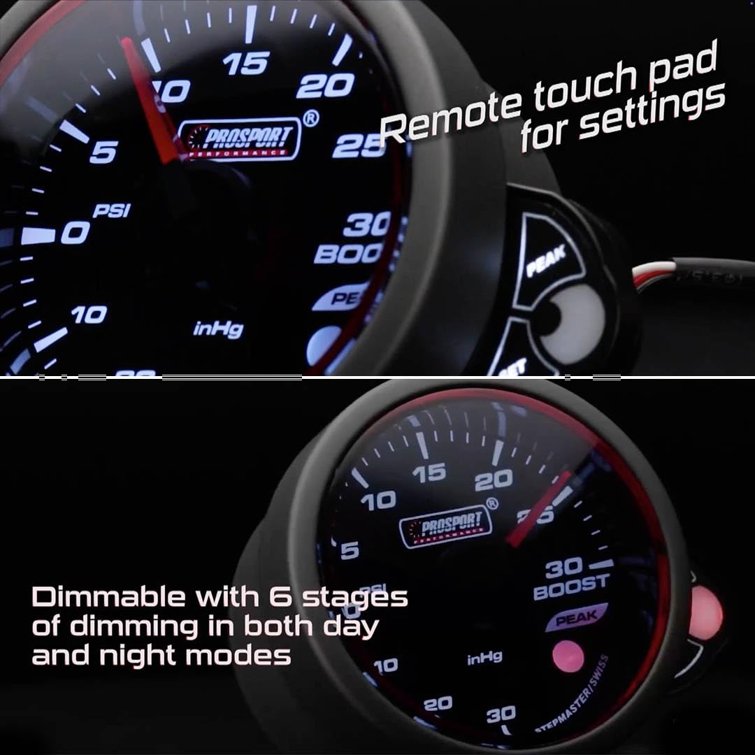 Prosport Wideband Air Fuel Ratio Gauge, Halo Series 52mm (2 1/16")