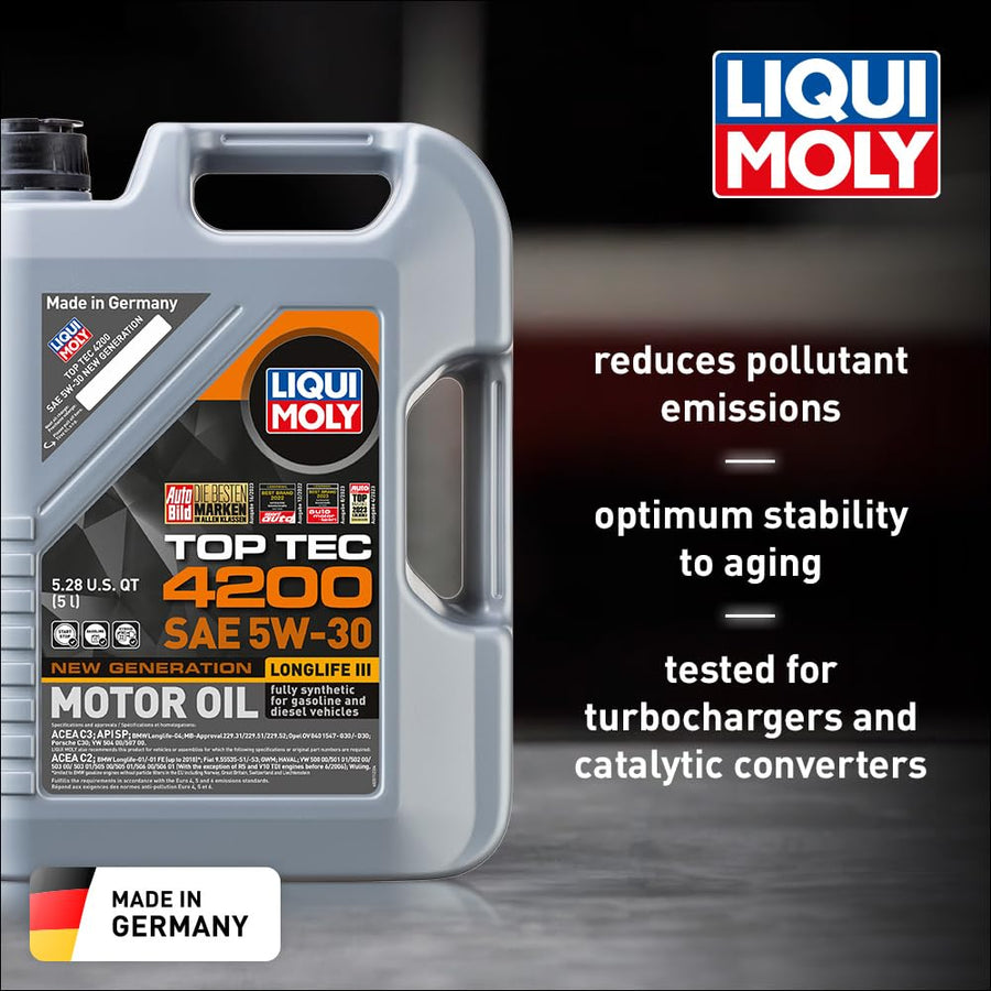 Top Tec LIQUI MOLY 4200 SAE 5W-30 New Generation | 5 L | Fully synthetic engine oil | SKU: 2011