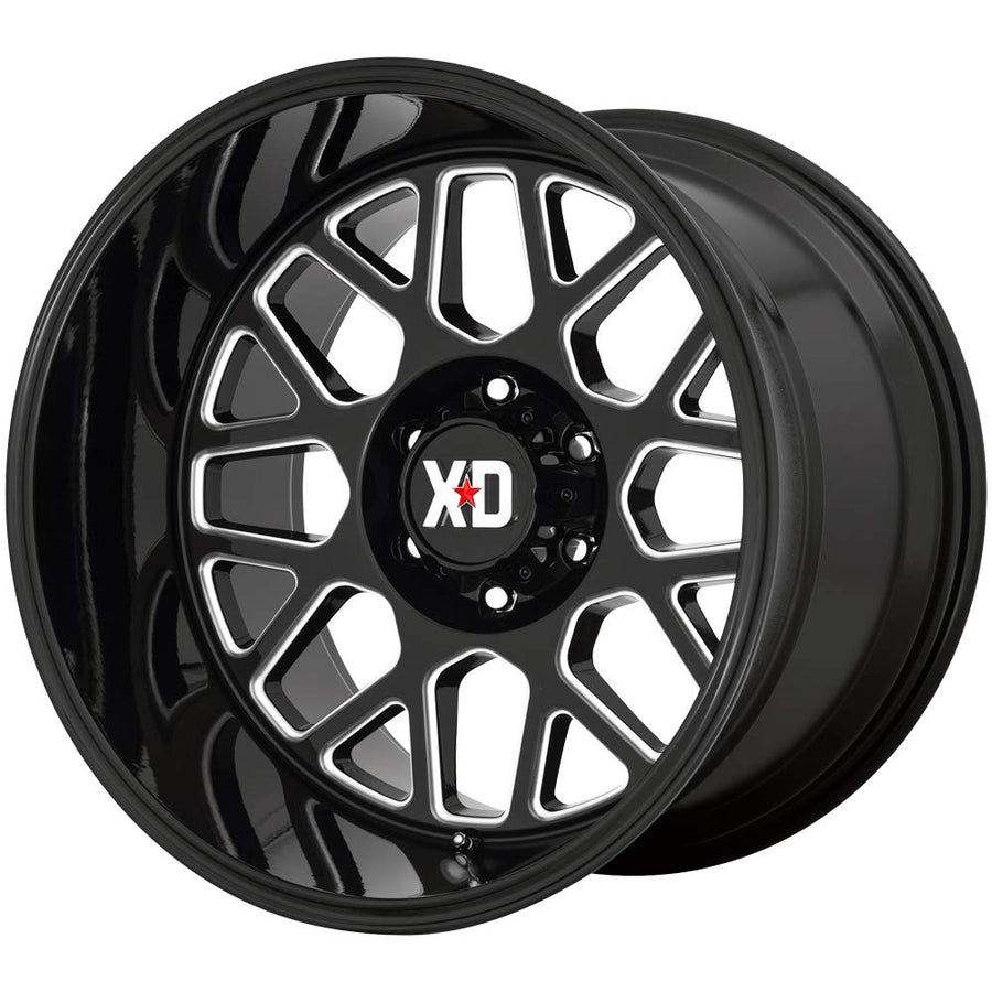 Xd849 Grenade 2 Gloss Black Milled Wheel XD Wheels with Alloy Steel (18 x 9. inches /5 x 71 mm, 18 mm Offset)