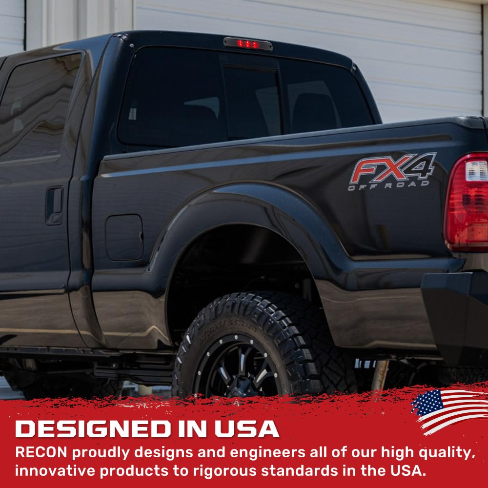 Fits 99-16 Super Duty & 95-03 Ranger & 01-05 Explorer Sport Trac RECON 3rd Brake Light with Ultra High Power LEDs with Sleek Smoked Lens