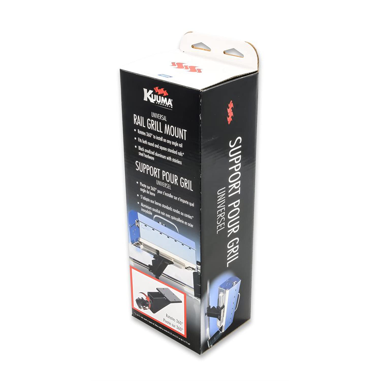Camco Kuuma 58183 Universal Grill Rail Mount , Black