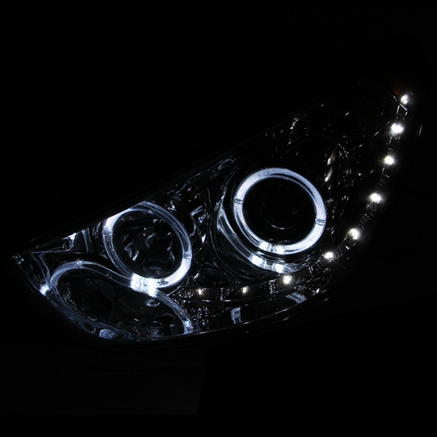 Chrome/Clear/Amber Halogen Projector Headlight AnzoUSA for Hyundai Tucson