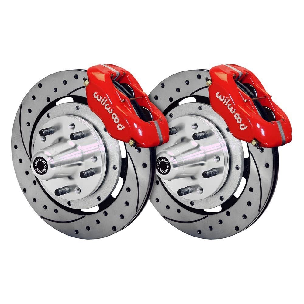 140-11812-DR WILWOOD FDL Front Kit,12.19", Drilled, Red 49-54 Chevy / 53-62 Corvette