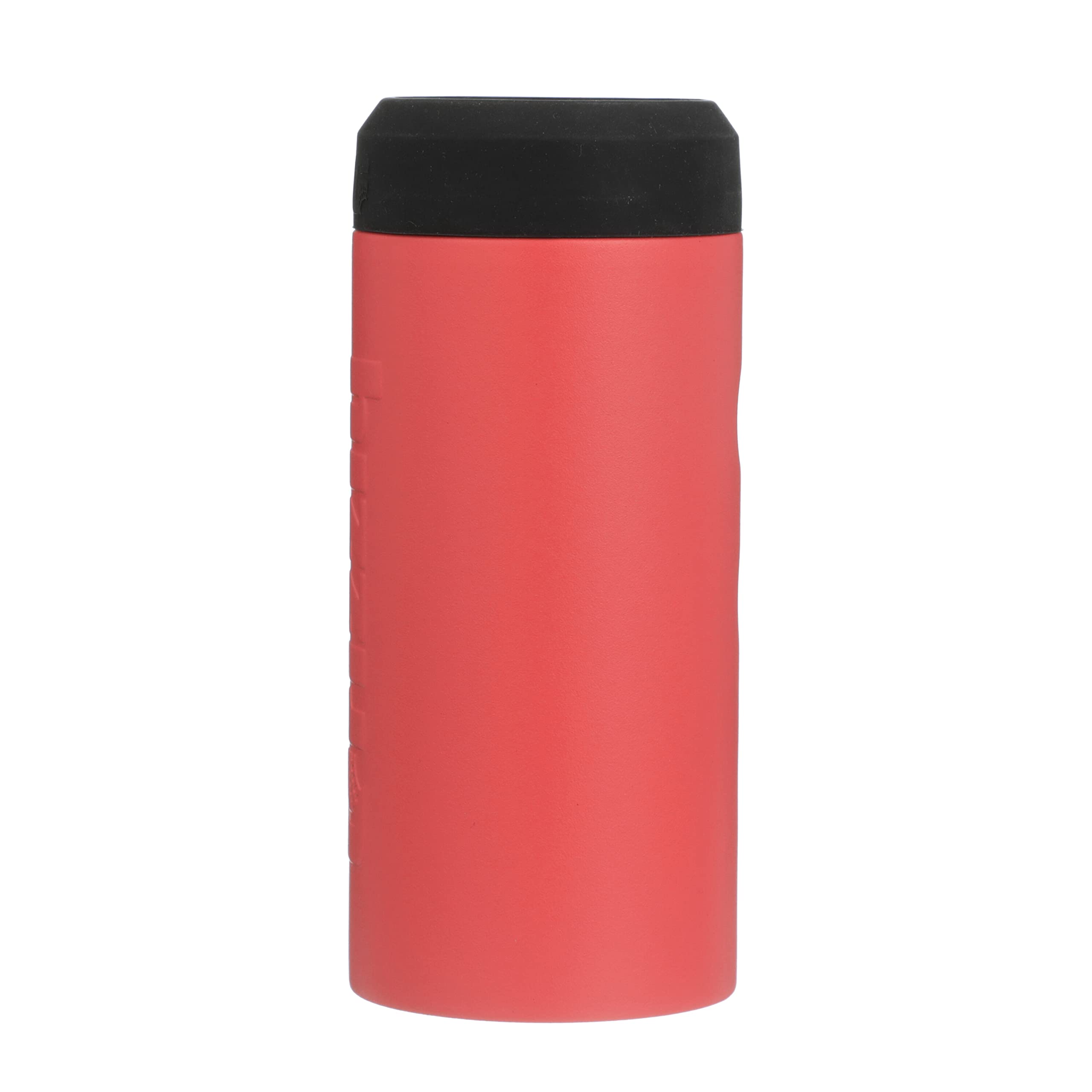 12 oz Stainless Steel Grizzly Grip Slim Can | Vacuum Insulated Can Cooler | For 12 oz Slim Energy and Seltzer Cans Reusable Durable | Coral