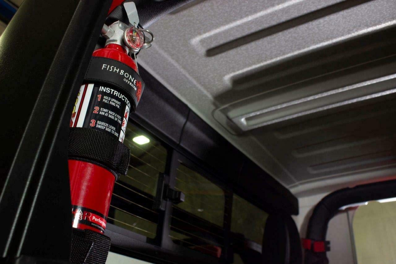 Fire Extinguisher Holder Fishbone Offroad FB55154 - Black