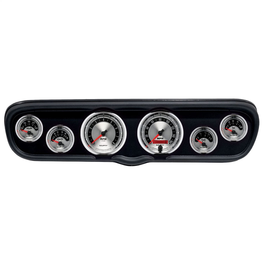 AutoMeter Dash Kit Direct Fit, (3 3/8" X2, 2 1/16" X4), Ford Mustang 66, American Muscle (2110-01)
