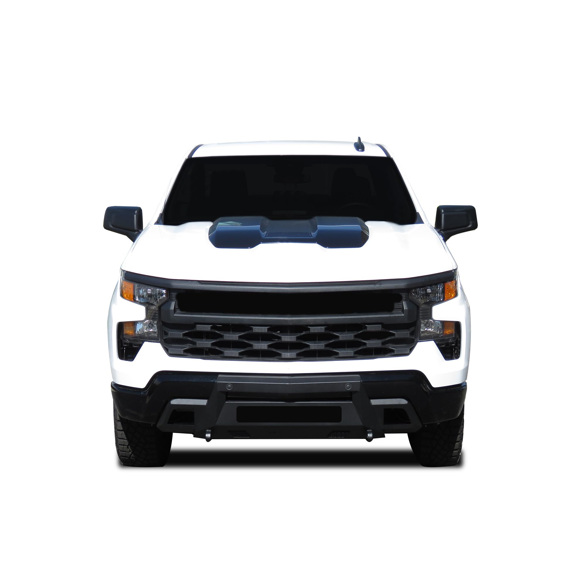 Black Horse Armour III Front Light Duty Bumper Black (Excl. 2022 1500 LTD, ZR2,Diesel, 4-Cylinder Turbo Gas and models with super cruise system) Compatible with 2022-2024 Chevrolet Silverado 1500