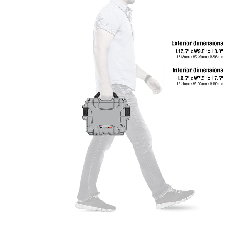Silver Nanuk 908 Waterproof Hard Case with Foam Insert