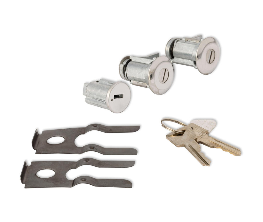 Door Lock and Ignition Set Scott Drake Compatible with 1965-1966 Ford Mustang, Model C5DZ-6222050-A