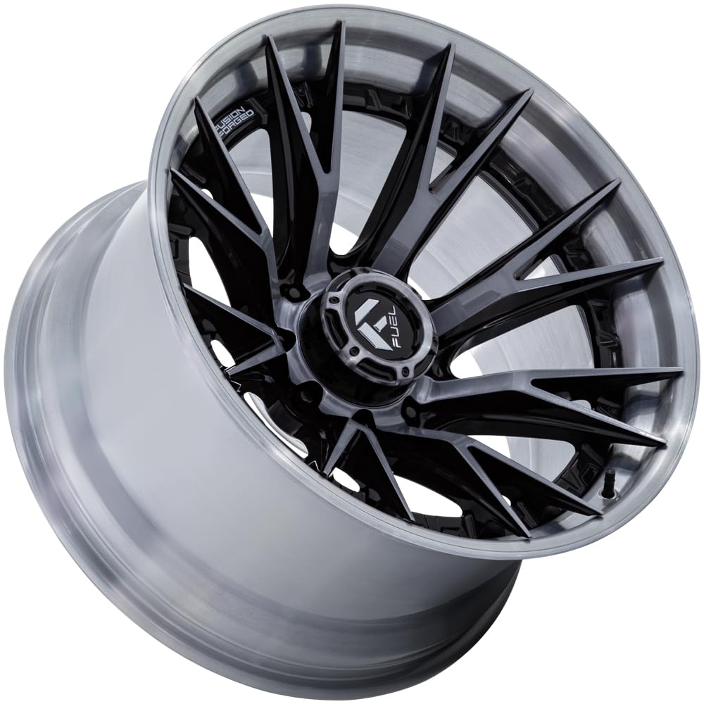 FUEL OFF-ROAD FC402 20X10 CATALYST 8X6.5 4.79-18mm GLOSS BLACK WITH BRUSHED GRAY TINT FACE & LIP - FC402BT20108018N