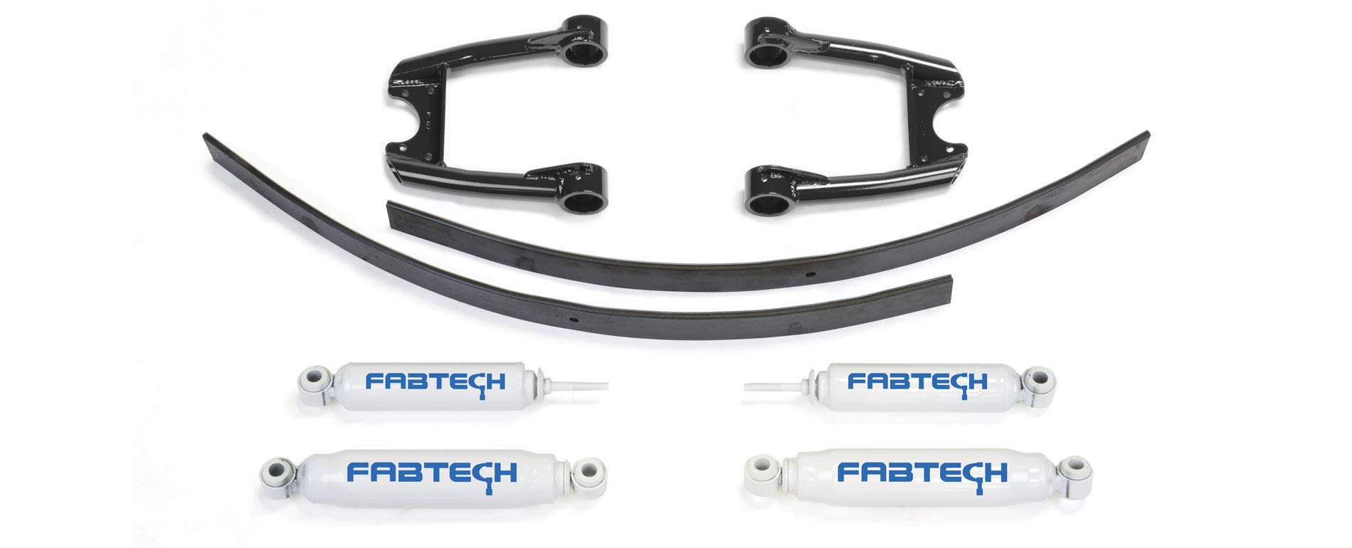 Fabtech Performance Lift System K7017 w/Shocks 3.5 in. Lift Incl. Upper Control Arms Rear Add-A-Leaf Kit All Required Hardware w/Shocks