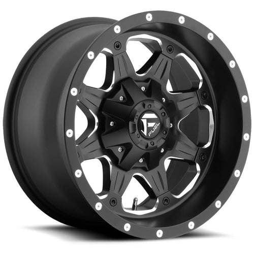 D534 BOOST Fuel Offroad Black Wheel with Matte Milled Accents and tpms (18 x 9. inches /6 x 135 mm, 1 mm Offset)