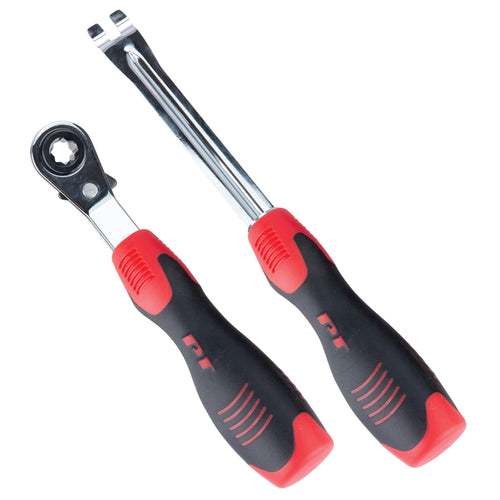 Offset Ratcheting Wrench Set Performance Tool for Automatic Slack Adjusters on Meritor Rockwell Systems with Tensioner Release Tool