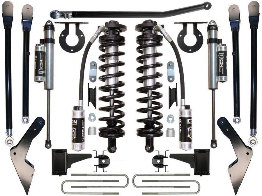 Stage 4 Coilover Conversion System, ICON 4-5.5" Lift Compatible with 2008-2010 Ford F250/F350, K63124