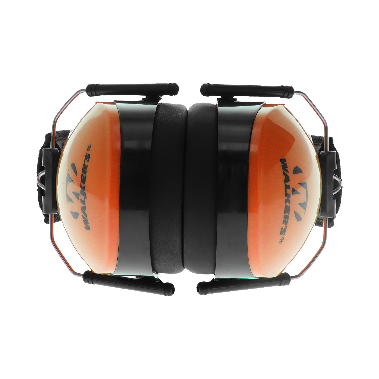 Walker's Passive Dual Colored Muff - Compact Folding Lightweight 26dB NRR Hunting Gun Range Shooting Hearing Protection Muff w/Padded Headband & PVC Earpads, Blaze Orange