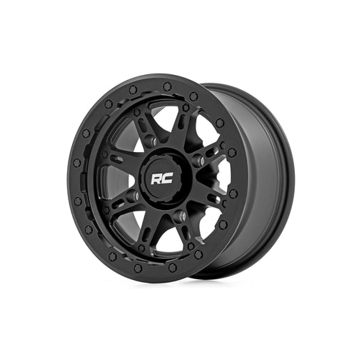 Rough Country One-Piece 94 Series Wheel - 14x7, 4x137mm Bolt Pattern, +10mm Offset, Matte Black for UTV/ATV