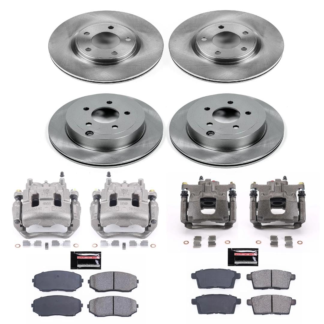 Power Stop KCOE2830 Stock Replacement Front & Rear Brake Kit with OE Calipers For Ford Edge 2007-2009, Lincoln MKX 2007-2008 [Model Specific]