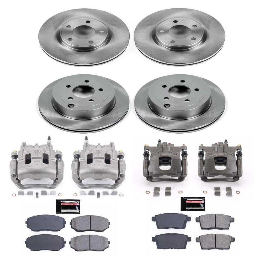 Power Stop KCOE2830 Stock Replacement Front & Rear Brake Kit with OE Calipers For Ford Edge 2007-2009, Lincoln MKX 2007-2008 [Model Specific]