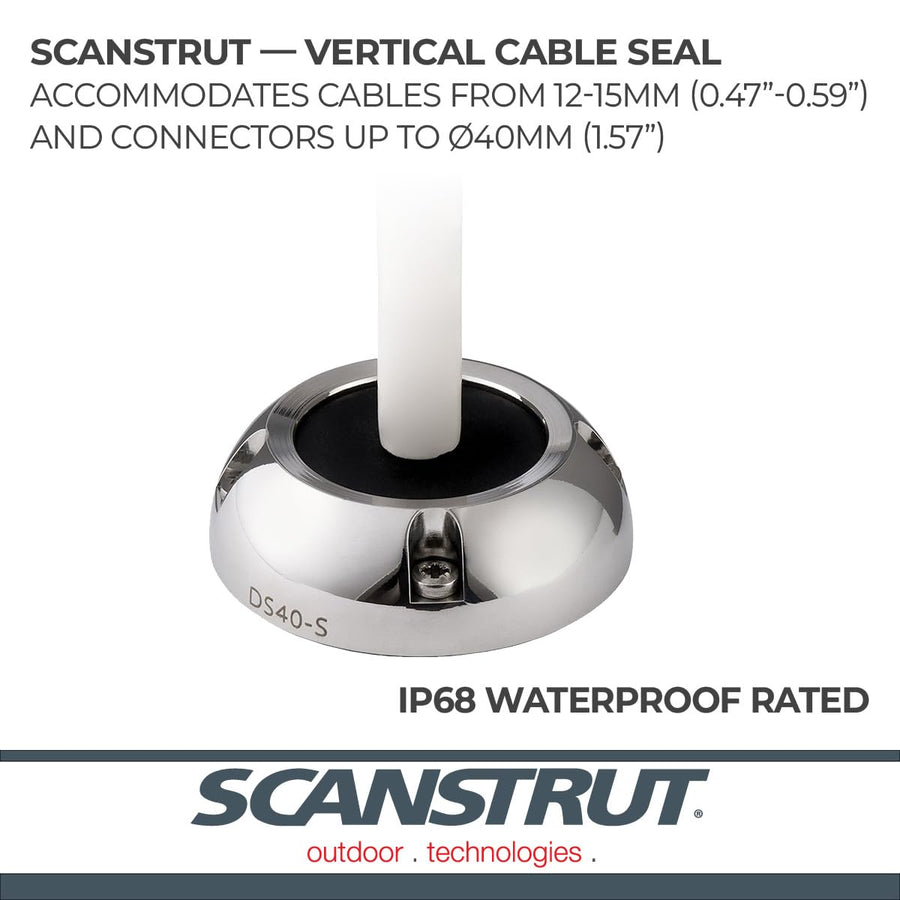 Scanstrut Large DS40-S Cable Seal for Connectors Up to 40mm, Cables 12-15mm - Stainless Steel