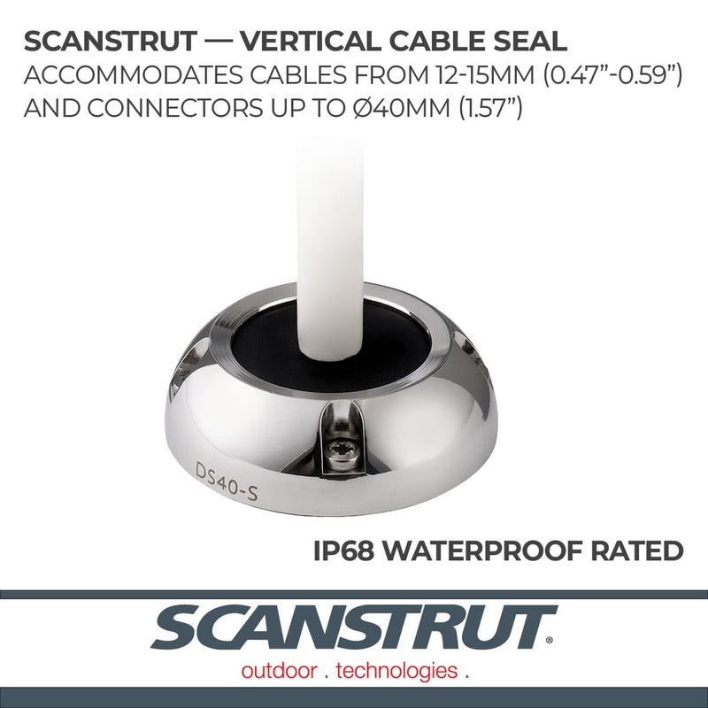 Scanstrut Large DS40-S Cable Seal for Connectors Up to 40mm, Cables 12-15mm - Stainless Steel