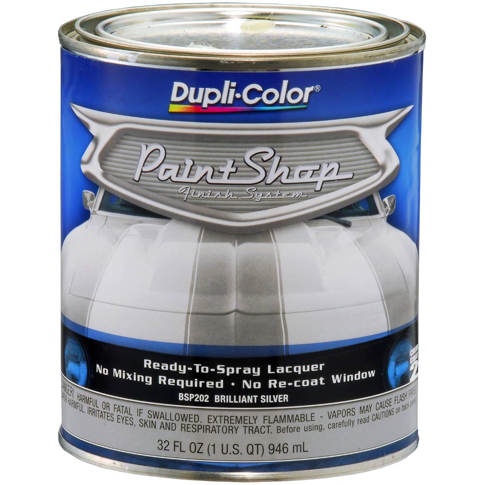 Paint Shop Finish System Dupli-Color BSP202 Base Coat – Brilliant Silver Metallic - 32 oz. Automotive Paint