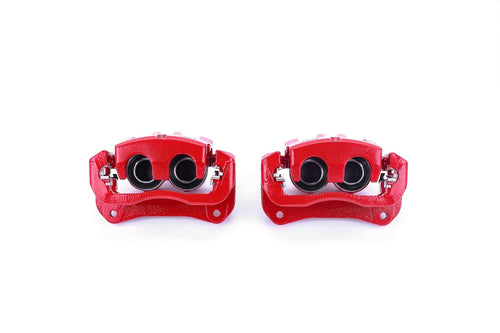 Power Stop S3352 Front Pair of High-Temp Red Powder Coated Calipers For NX200t, NX250, NX300, NX300h, NX350, NX350h, RX350, RX350L, RX450h, RX450hL, Crown, Highlander [Model Specific]