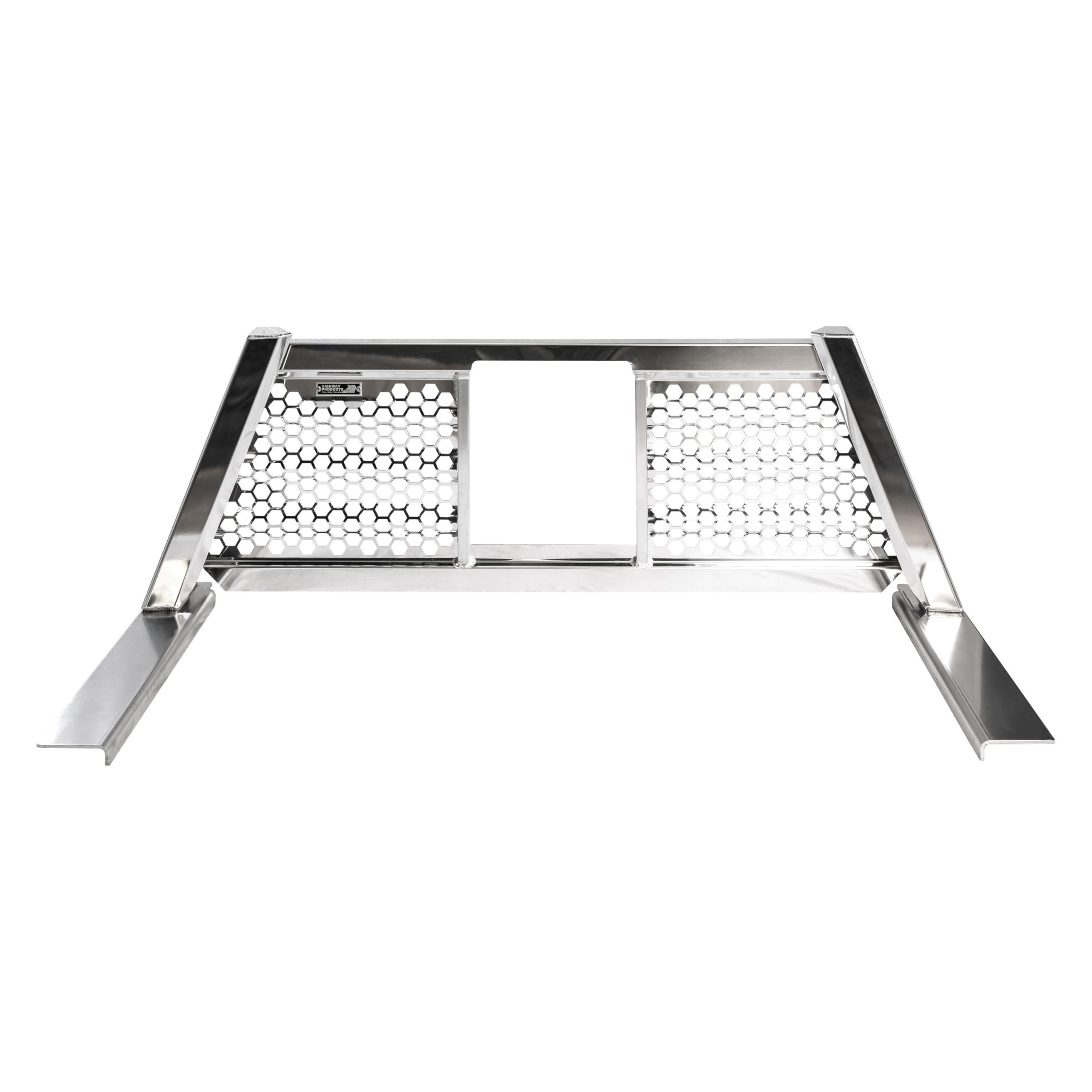 OPEN WAVE HONEYCOMB HEADACHE RACK, POLISHED ALUM UPRIGHT & CENTER, SIZE 7