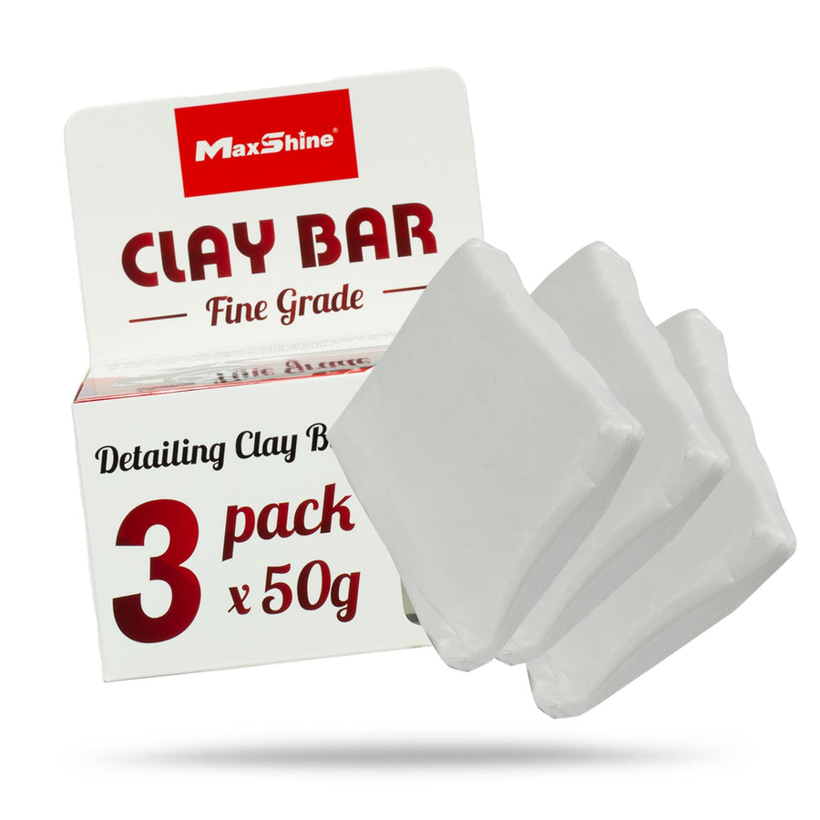 3-Pack Maxshine Magic Clay Bar (50g Each) – Fine Grade Clay for Car Detailing – Removes Surface Contaminants from Paint, Glass, Plastic & Metal – Reusable Clay for Auto & Boat Detailing