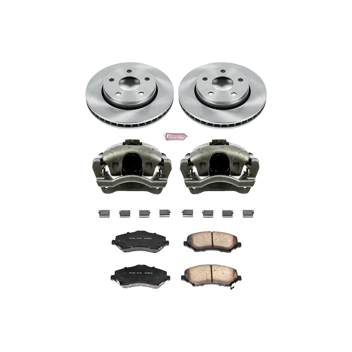 Power Stop Autospecialty KCOE3097 OE Replacement Brake Kit with Calipers For 2007 2008 2009 2010 2011 2012 2013 2014 Jeep Wrangler